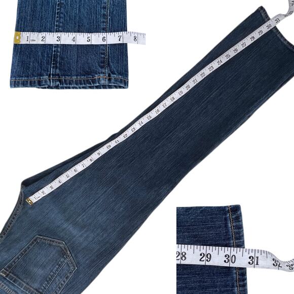 Old Navy The Sweetheart Denim Blue Jeans Front Pintuck Seams 12 Regular - Picture 13 of 14